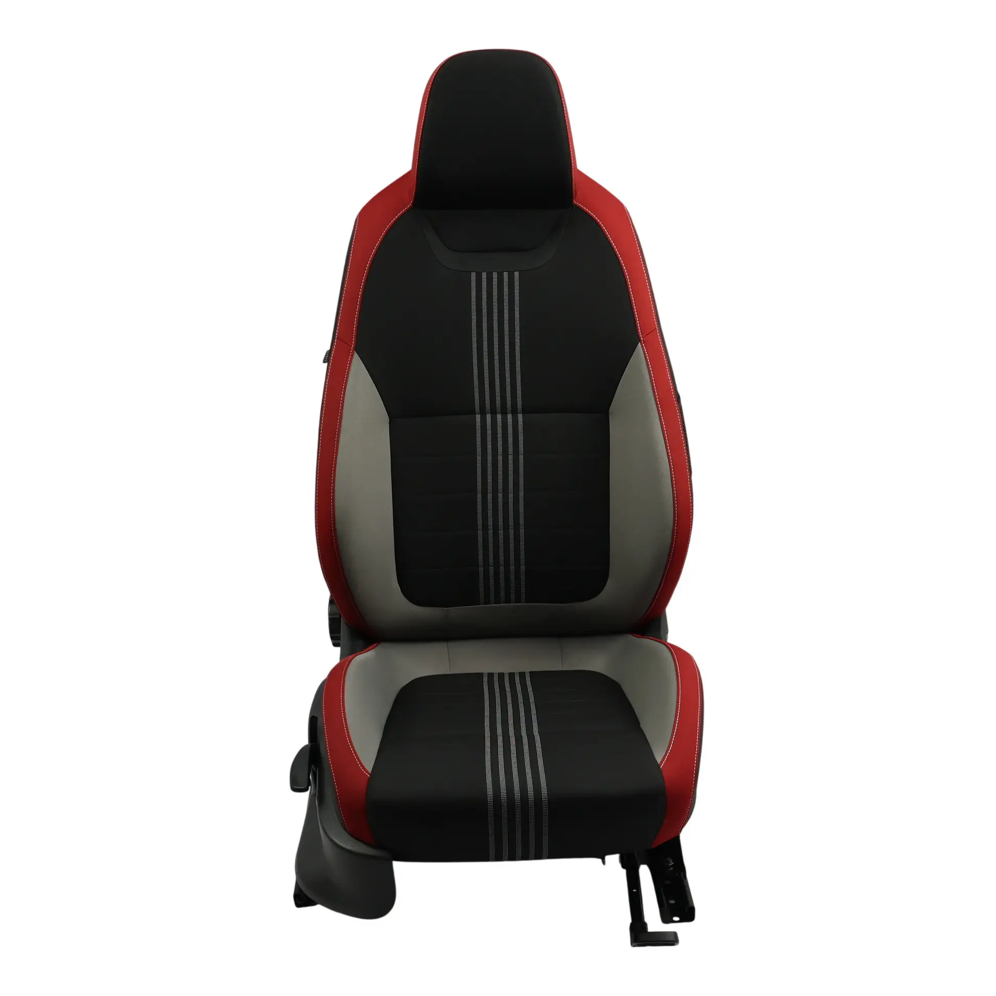 Skoda Fabia Mk3 NJ 5Dr Sport Seat Front Right O/S Fabric Satin Black Mars Red