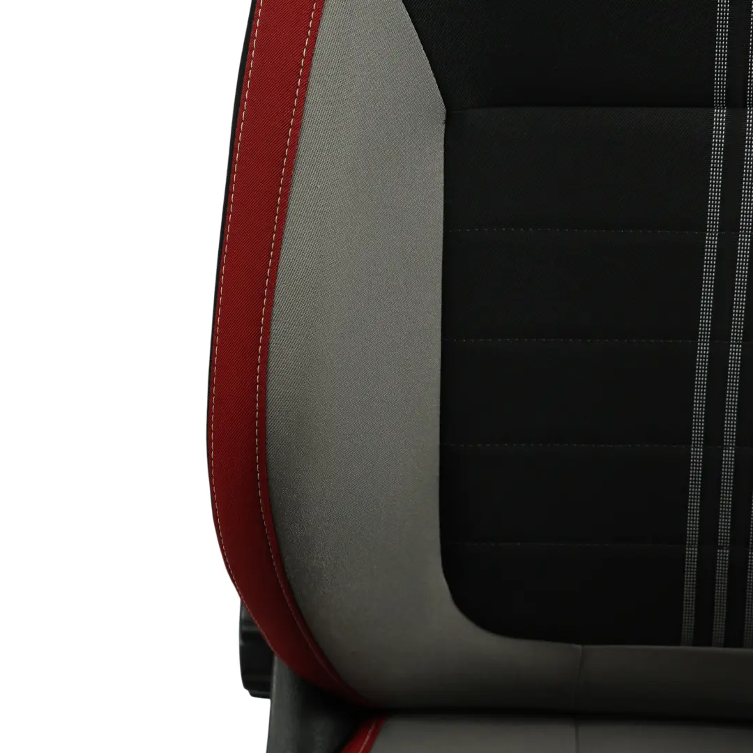 Skoda Fabia Mk3 NJ 5Dr Sport Seat Front Right O/S Fabric Satin Black Mars Red - SKU 6V0881806BB-1 - Part number 6V0881806BB