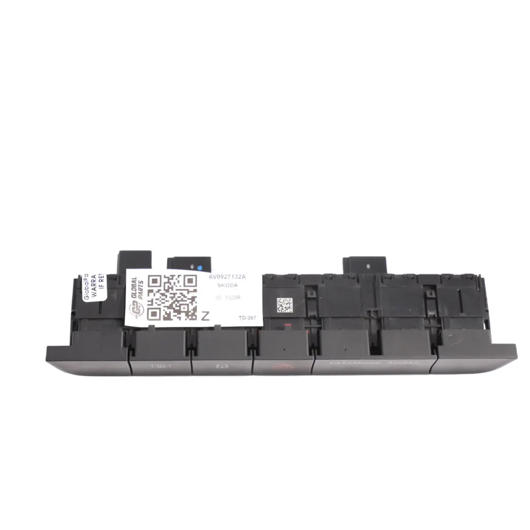 Skoda Fabia Mk3 Centre Console Door Locking Hazard Dash Switch - SKU 6V0927132A - Part number 6V0927132A