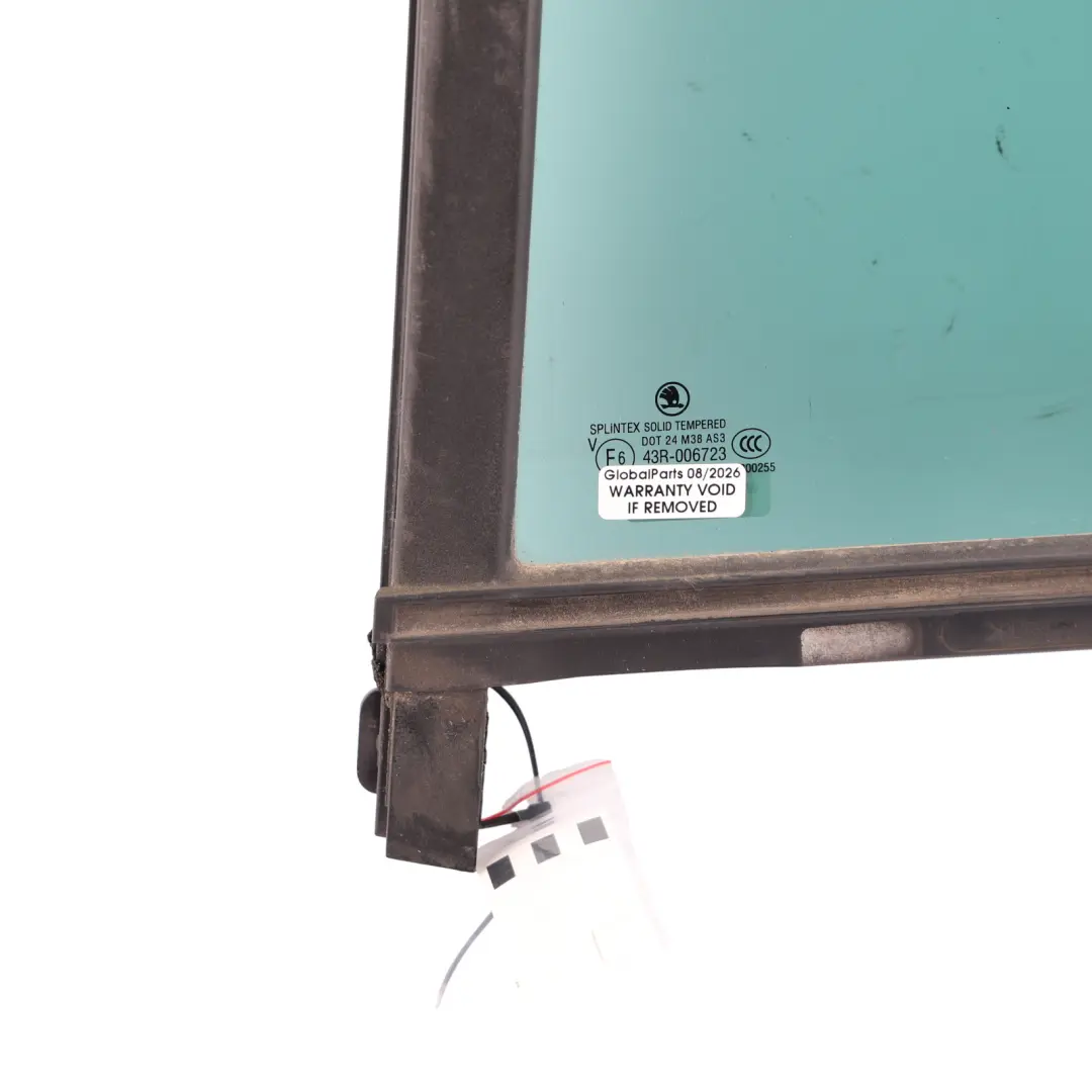 Skoda Fabia Mk1 6Y Rear Quarter Glass Fixed Left N/S AS3 Tinted - SKU 6Y6845209B - Part number 6Y6845209B