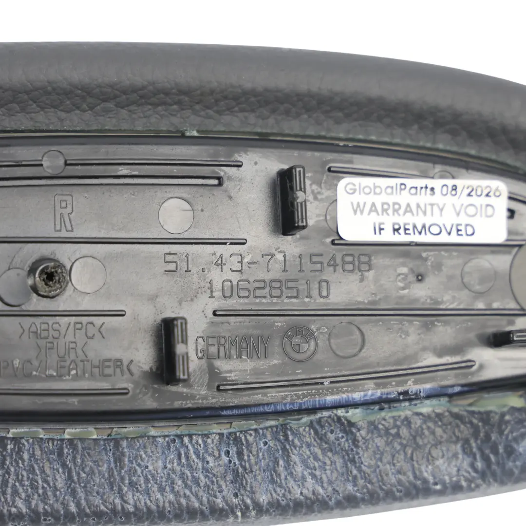 BMW 6 Series E63 E64 Panneau Garniture Porte Arrière Droit Gris Basalte - SKU 7115488 - Numéro de pièce 7115488