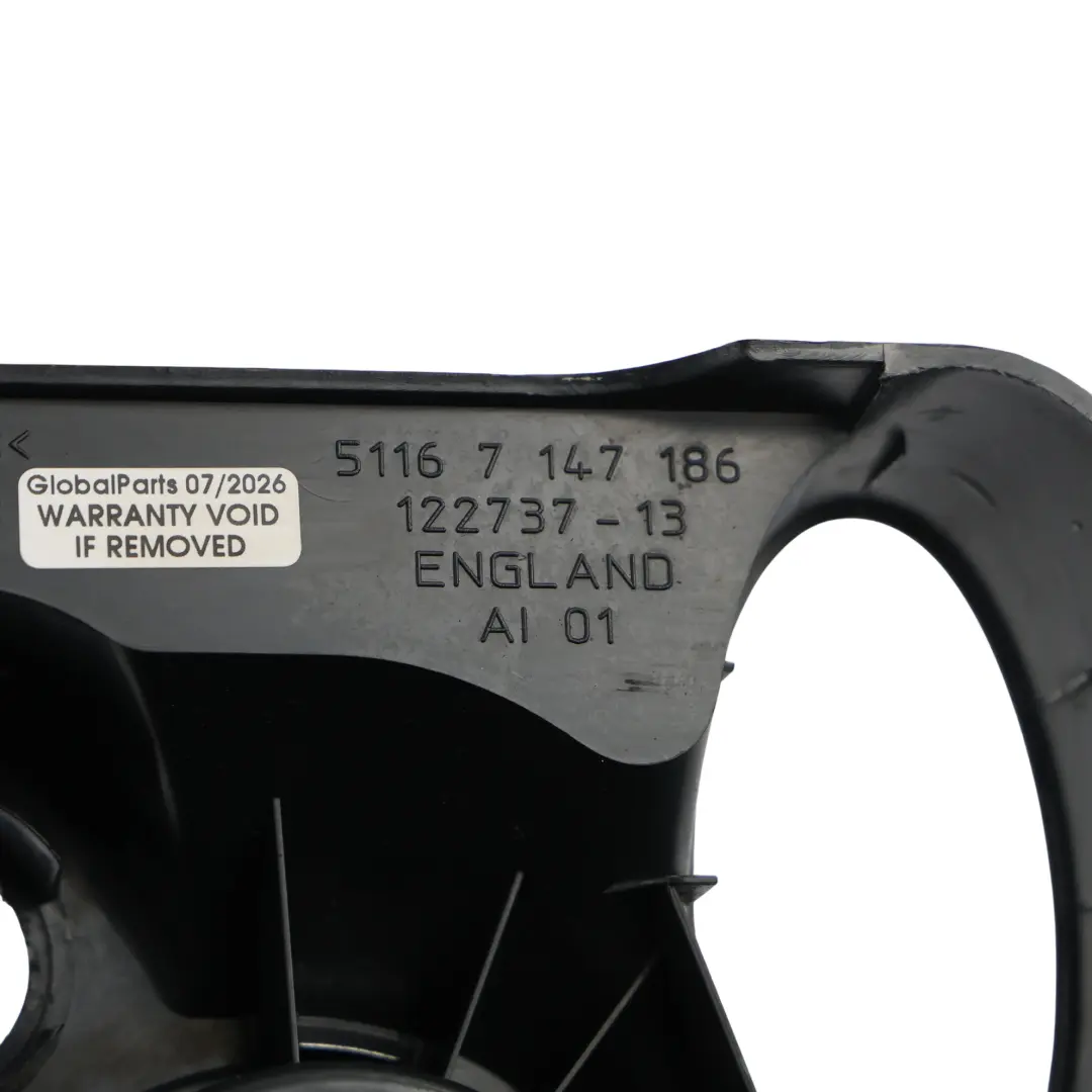 Centre Console Gearstick Surround Black Chrome to Mini R50 R52 R53 with Part number 7147186 Mini R50 R52 R53 Centre Console Gearstick Surround Black Chrome - SKU 7147186 - Part number 7147186