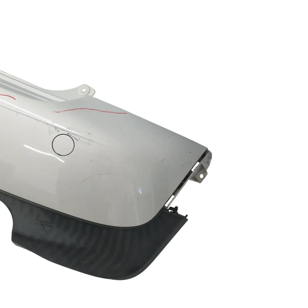 Mini R56 LCI Rear Bumper Trim Panel R57 LCI R58 White Silver Metallic - A62 - SKU 7264356-WS - Part number 7264356