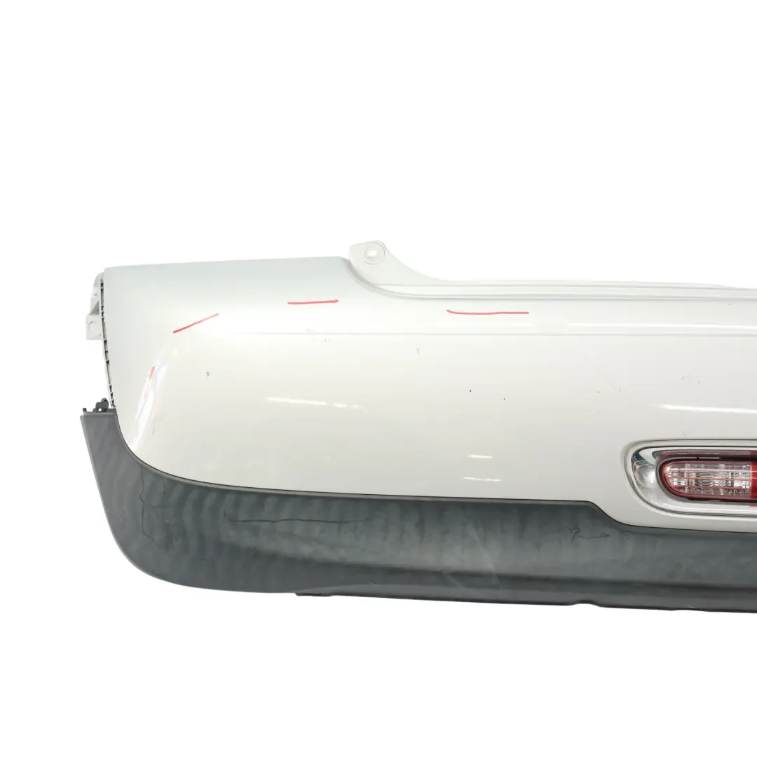 Bumper Trim Panel R57 LCI R58 White Silver Metallic - A62 to Mini R56 LCI Rear with Part number 7264356 Mini R56 LCI Rear Bumper Trim Panel R57 LCI R58 White Silver Metallic - A62 - SKU 7264356-WS - Part number 7264356