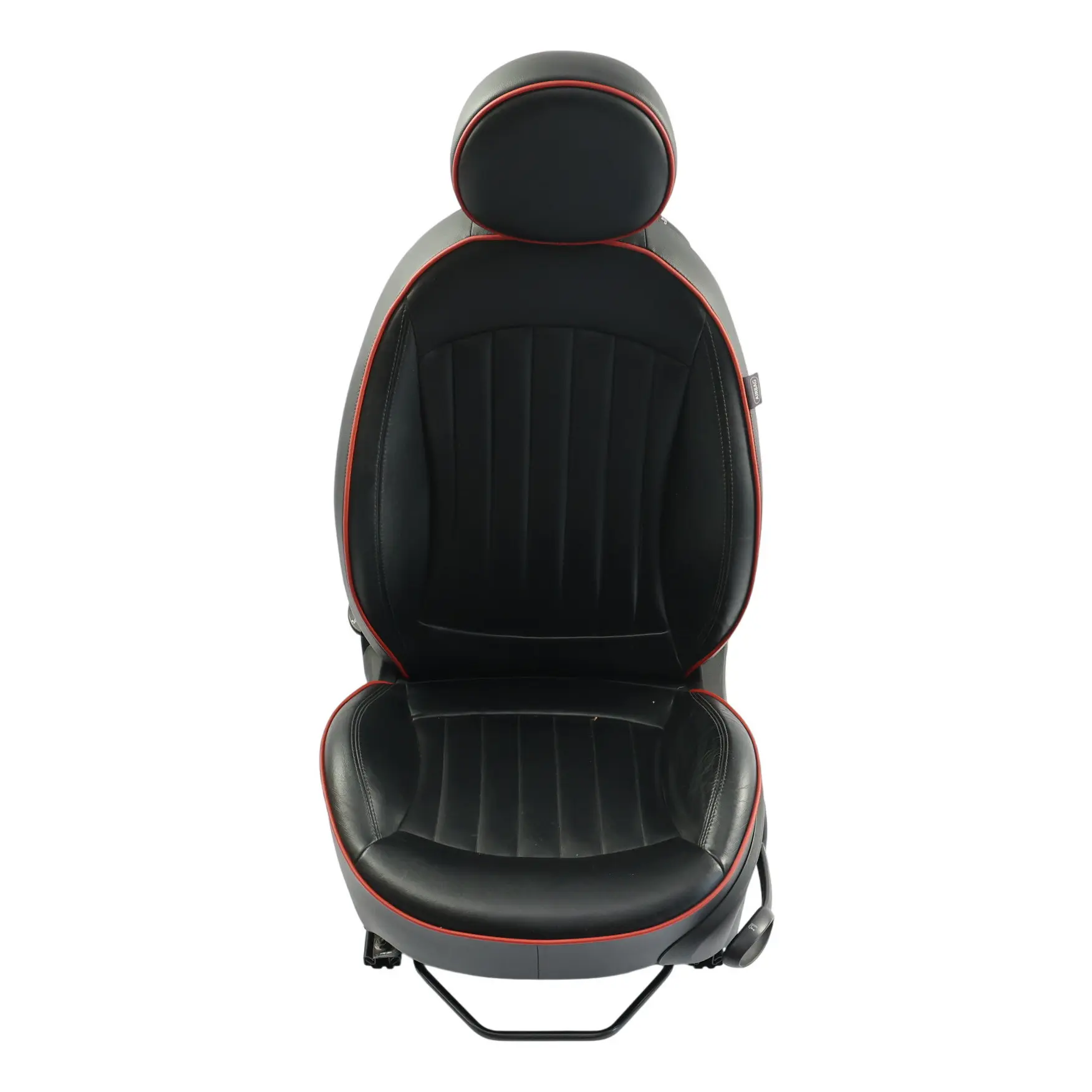 Mini R57 Fotel Lewy Ogrzewany JCW Sport Skóra Carbon Black Czerwone Lamówki