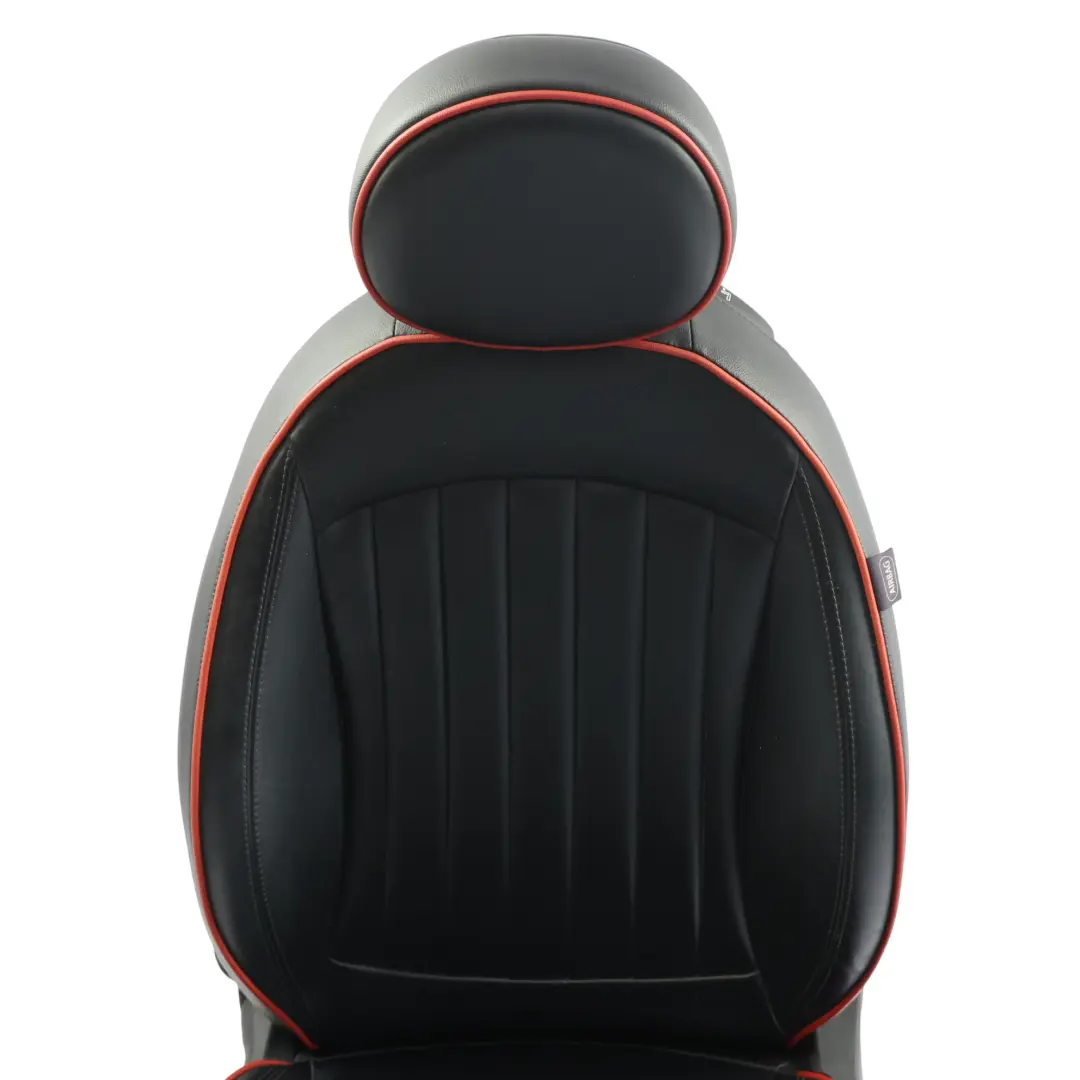 Mini R57 Front Seat Heated Left N/S JCW Sport Leather Carbon Black Red Piping - SKU 7278633-1 - Part number 7278633