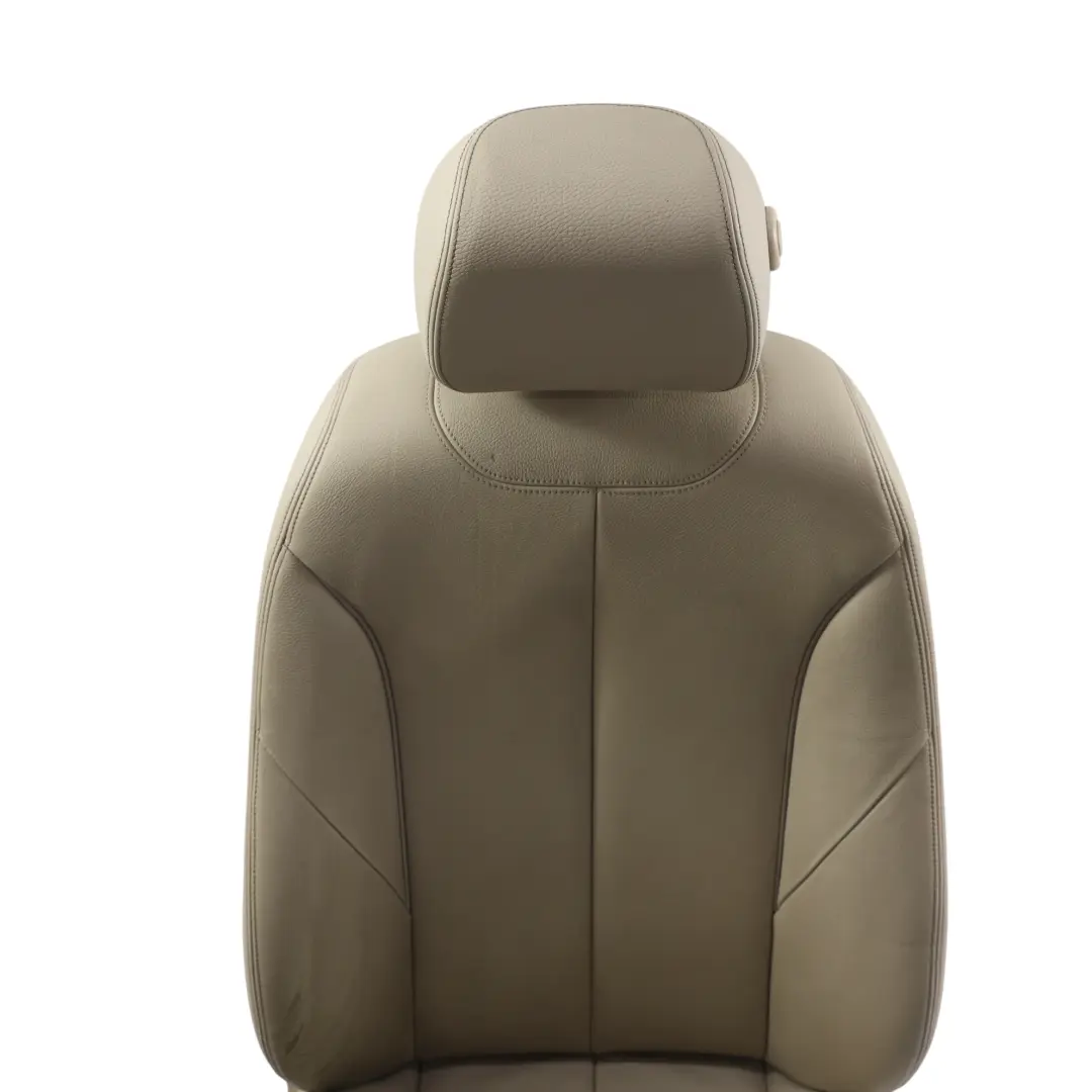 BMW F30 LCI Przedni Prawy Elektryczny Podgrzewany Fotel Skóra Dakota Oyster - SKU 7303716-2 - Numer Części 7303716