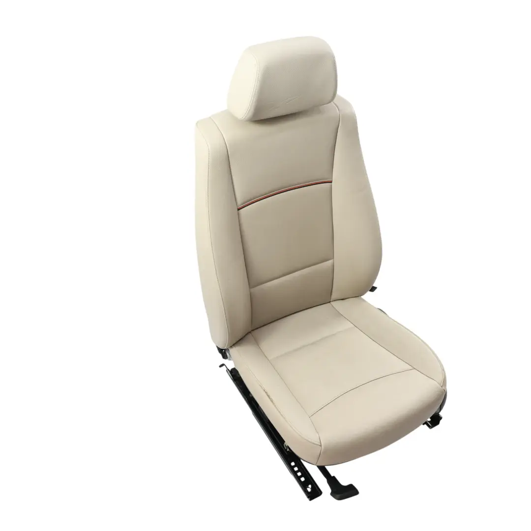 BMW X1 E84 Przedni Lewy Fotel Skóra Nevada Oyster Lamówka Czarno-Żółta - SKU 7324171-2 - Numer Części 7324171