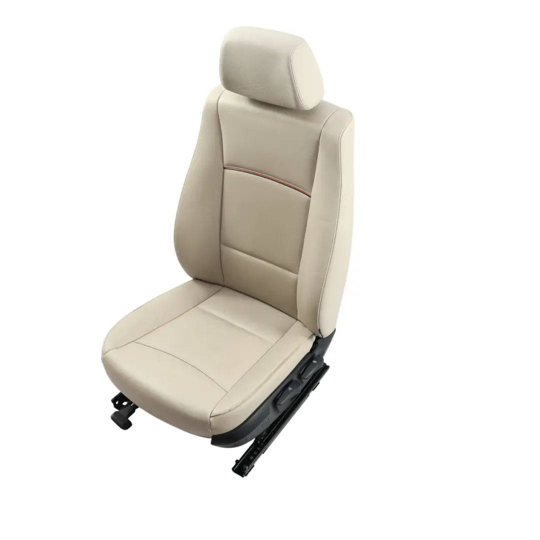 BMW X1 E84 Przedni Lewy Fotel Skóra Nevada Oyster Lamówka Czarno-Żółta - SKU 7324171-2 - Numer Części 7324171