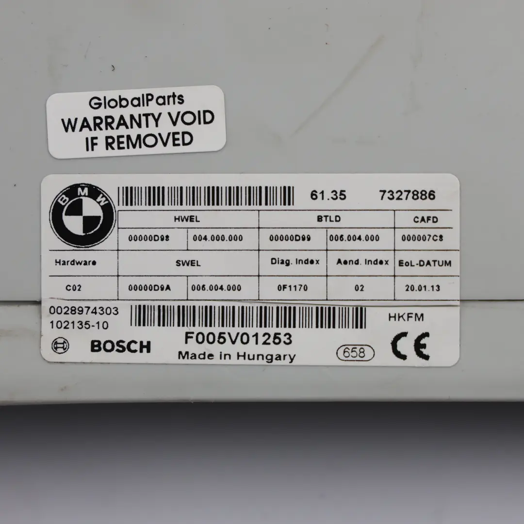 BMW F01 F02 F03 F10 LCI X3 F25 Module Fonction Arrière Unité Contrôle - SKU 7327886-1 - Numéro de pièce 7327886