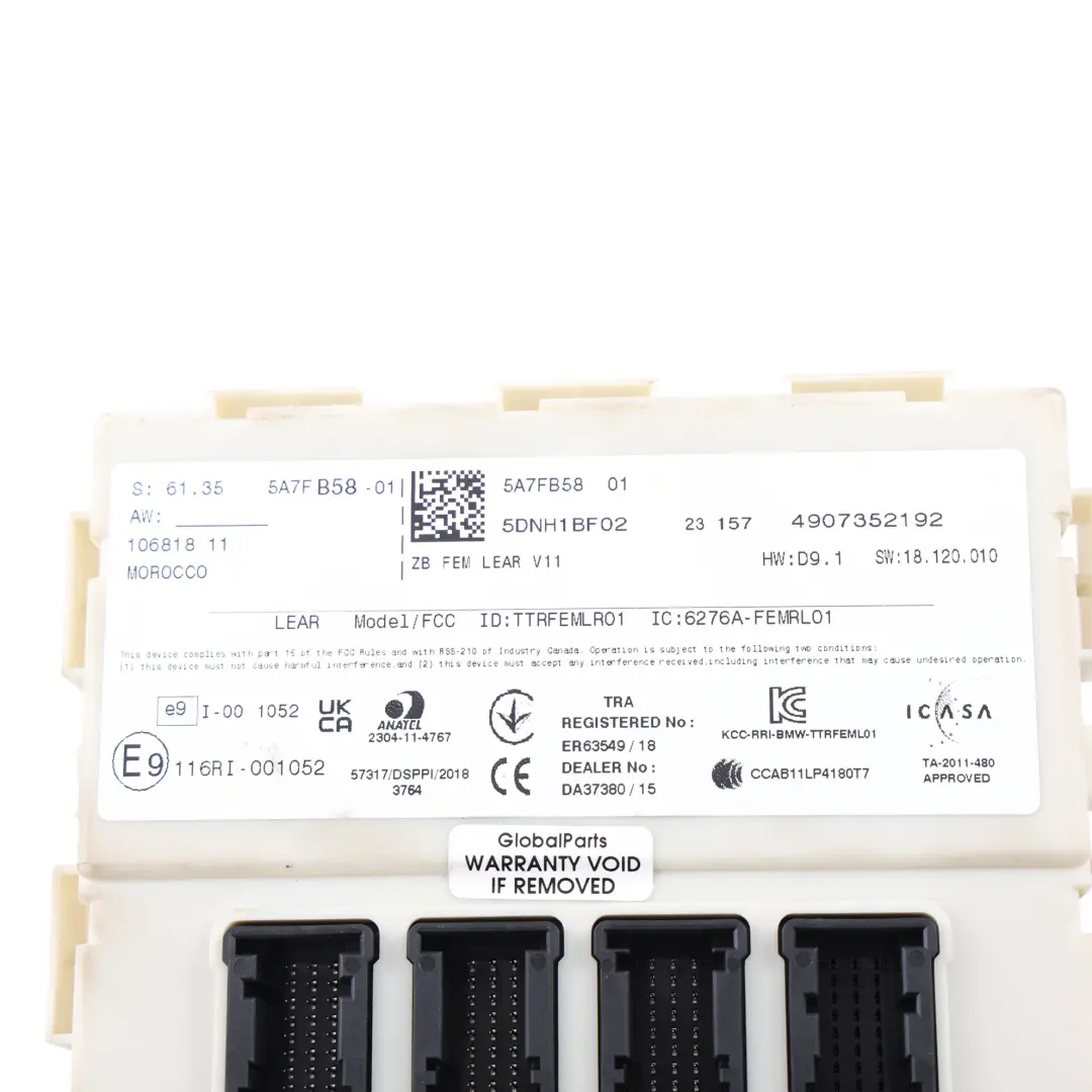 Moduł Sterujący Nadwozia BCM FEM 5A7FB58 do BMW F20 LCI F87 LCI o numerze 7352192 BMW F20 LCI F87 LCI Moduł Sterujący Nadwozia BCM FEM 5A7FB58 - SKU 7352192 - Numer Części 7352192