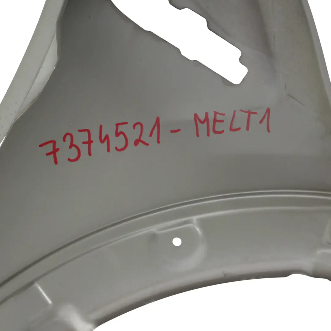 Side Wing Panel Front Left N/S Melting Silver Metallic - C2K to Mini F55 F56 F57 with Part number 7374521 Mini F55 F56 F57 Side Wing Panel Front Left N/S Melting Silver Metallic - C2K - SKU 7374521-MELT1 - Part number 7374521
