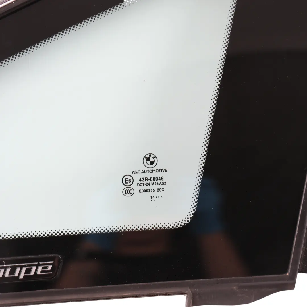 BMW F36 Quarter Side Window Glass Chrome Strip Rear Right O/S AS2 - SKU 7412020 - Part number 7412020