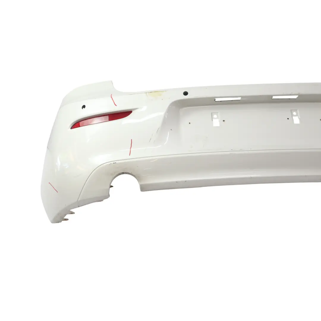 BMW F20 F21 LCI Rear Bumper Trim Panel PDC Mineralweiss Mineral White - A96 - SKU 7429752-MW - Part number 7429752