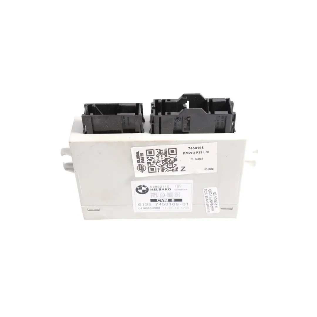 Folding Roof Control Module Unit ECU to BMW F23 F23 LCI Convertible with Part number 7458168 BMW F23 F23 LCI Convertible Folding Roof Control Module Unit ECU - SKU 7458168 - Part number 7458168