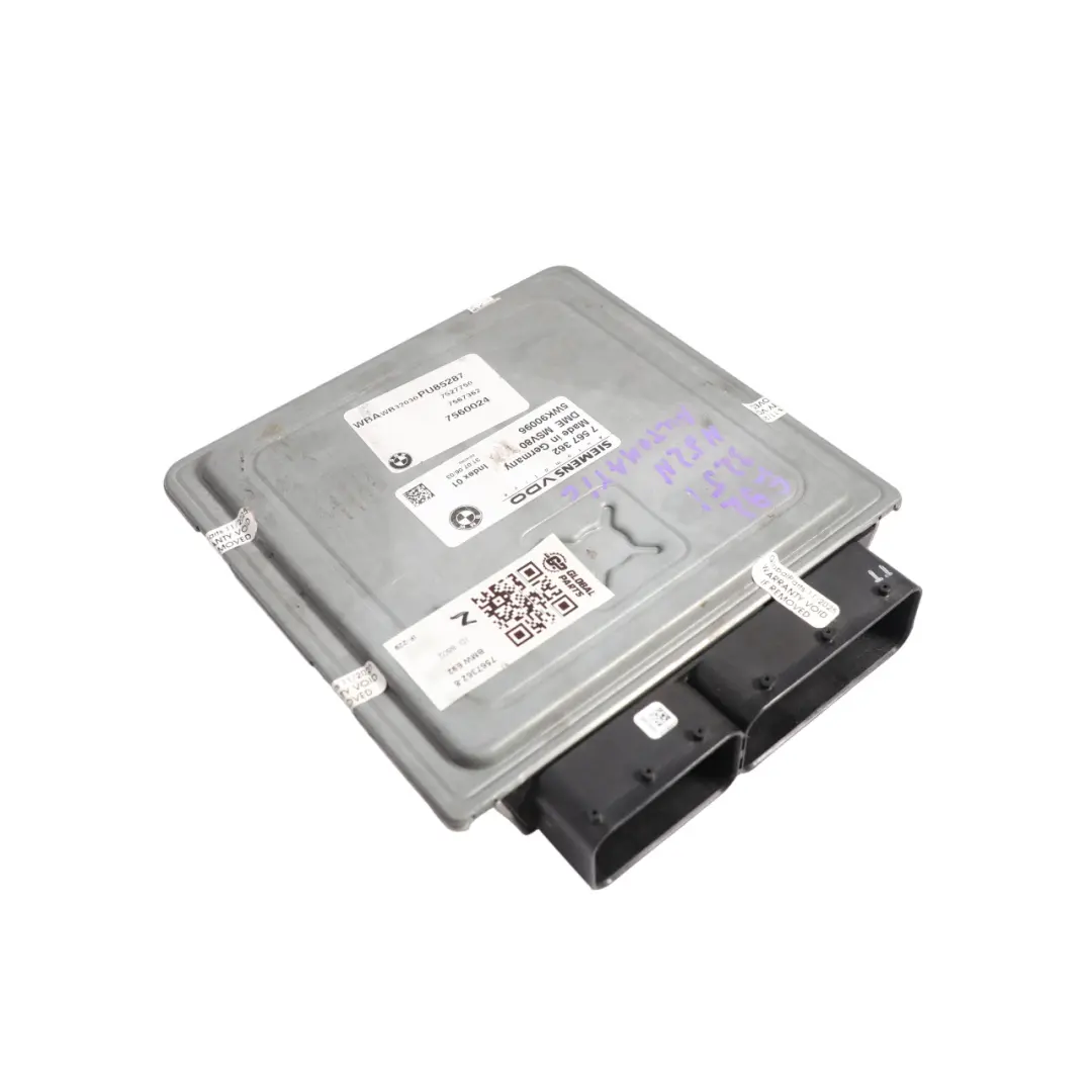 218HP Engine Control ECU DME MSV80 N52N Automatic to BMW E90 E91 E92 325i with Part number 7567362 BMW E90 E91 E92 325i 218HP Engine Control ECU DME MSV80 N52N Automatic - SKU 7567362-8 - Part number 7567362