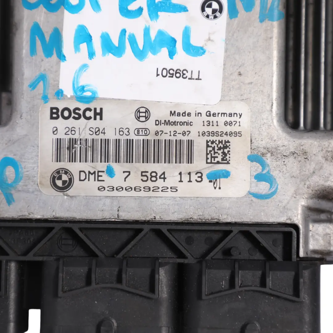 Mini Cooper S R55 R56 1.6 N12 174HP ECU DME Kit CAS3 Key Manual - SKU 7584113-3 - Part number 7584113