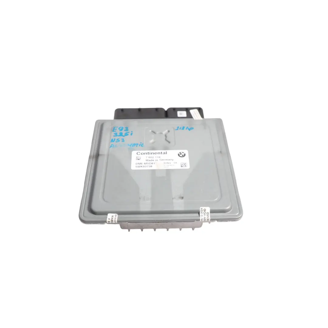 BMW E60 E90 E91 325i 525i N53 218HP ECU DME Kit CAS3 Key Automatic - SKU 7602118-3 - Part number 7602118