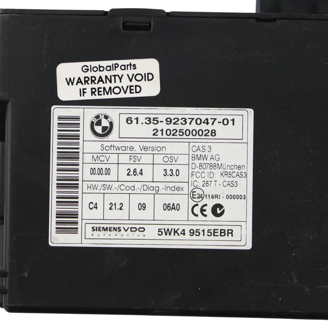 BMW E90 E91 E92 E93 LCI 330i N53 272HP Kit DME CAS3 Clé Manuelle - SKU 7612455-4 - Numéro de pièce 7612455