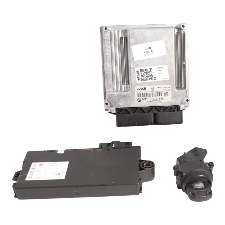 Control Unit Module ECU Kit DDE CAS3 Key 635d 306D5 M57N2 to BMW E63 Engine with Part number 7810980 BMW E63 Engine Control Unit Module ECU Kit DDE CAS3 Key 635d 306D5 M57N2 - SKU 7810980-6 - Part number 7810980
