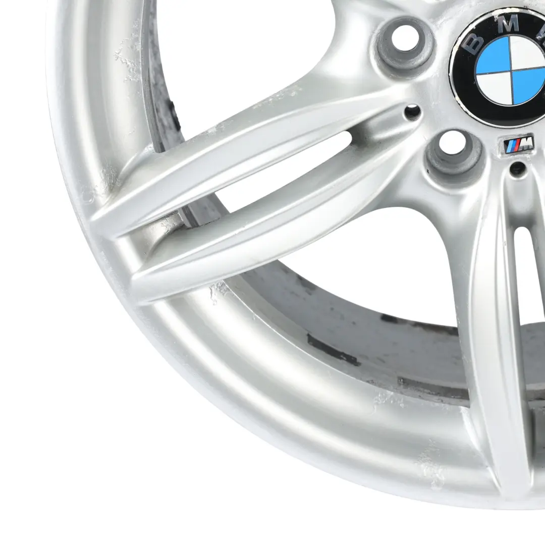 Alloy Rim M Double Spoke 351 Silver 9J 19" ET:44 to BMW F10 F12 Rear Wheel with Part number 7842653 BMW F10 F12 Rear Wheel Alloy Rim M Double Spoke 351 Silver 9J 19" ET:44 - SKU 7842653-7 - Part number 7842653