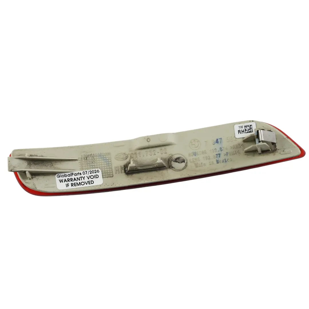 BMW X5 F15 Rear Bumper Reflector Trim Strip Right O/S - SKU 7847592 - Part number 7847592