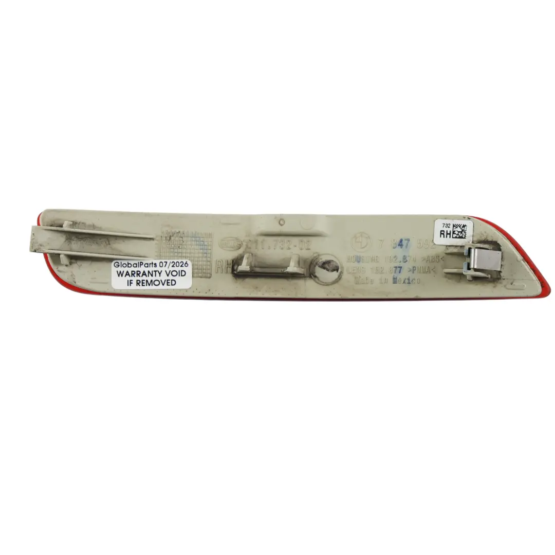 Bumper Reflector Trim Strip Right O/S to BMW X5 F15 Rear with Part number 7847592 BMW X5 F15 Rear Bumper Reflector Trim Strip Right O/S - SKU 7847592 - Part number 7847592
