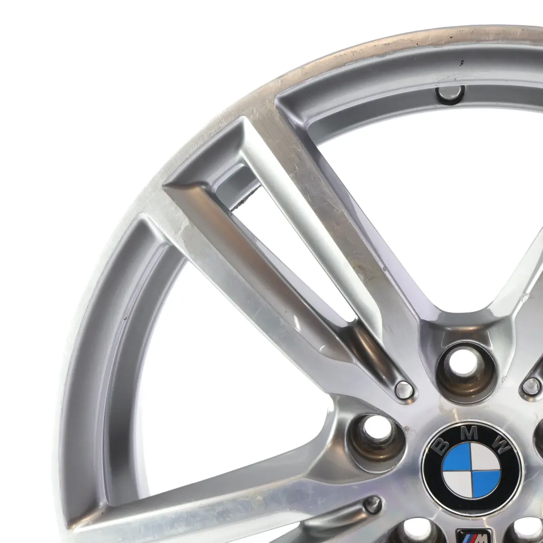 Ferric Grey Alloy Wheel Rim 18" M Double Spoke 486 ET:57 8J to BMW F45 F46 with Part number 7848602 BMW F45 F46 Ferric Grey Alloy Wheel Rim 18" M Double Spoke 486 ET:57 8J - SKU 7848602-3 - Part number 7848602