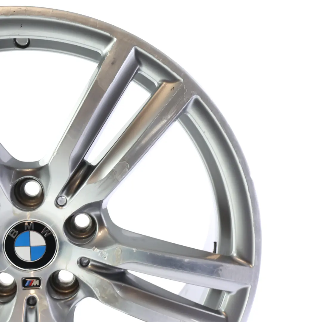 Ferric Grey Alloy Wheel Rim 18" M Double Spoke 486 ET:57 8J to BMW F45 F46 with Part number 7848602 BMW F45 F46 Ferric Grey Alloy Wheel Rim 18" M Double Spoke 486 ET:57 8J - SKU 7848602-3 - Part number 7848602