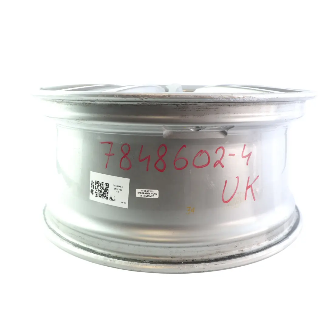 Rim BMW F45 F46 Ferric Grey Alloy 18" M Double Spoke 486 ET:57 8J to Wheel with Part number 7848602 Wheel Rim BMW F45 F46 Ferric Grey Alloy 18" M Double Spoke 486 ET:57 8J - SKU 7848602-4 - Part number 7848602