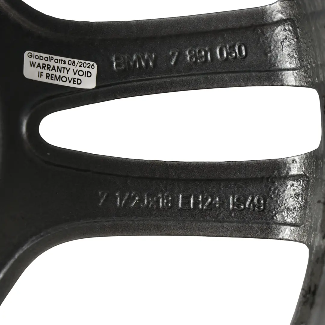 Cerchio Anteriore Lega Grigio 18" 7,5J ET:49 M Doppia Razza per BMW E81 E87 con numero di parte 7891050 BMW E81 E87 Cerchio Anteriore Lega Grigio 18" 7,5J ET:49 M Doppia Razza - SKU 7891050-7 - Numero di parte 7891050