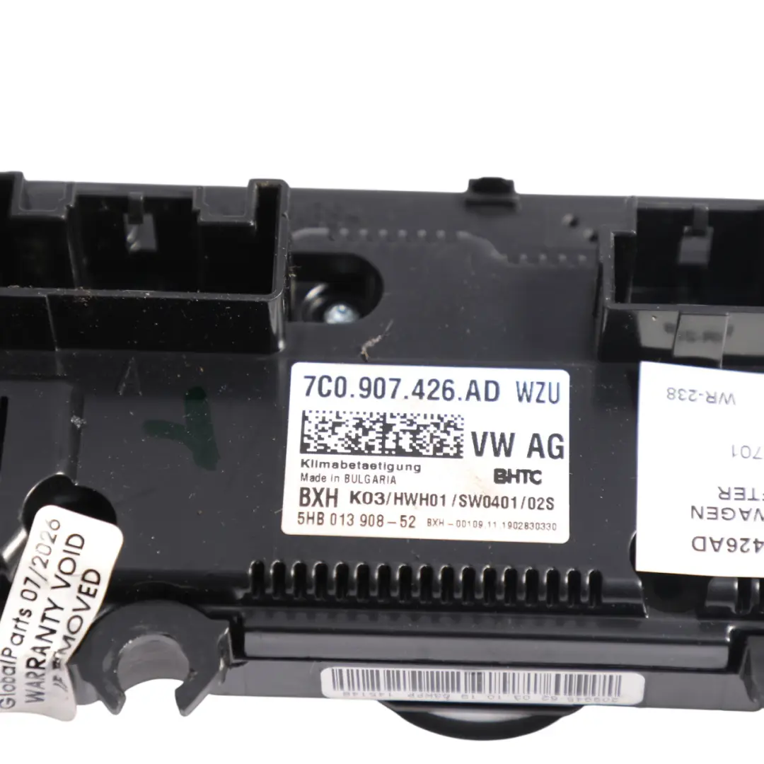Volkswagen Crafter TR Climate Control Panel Heater A/C Switch - SKU 7C0907426AD - Part number 7C0907426AD
