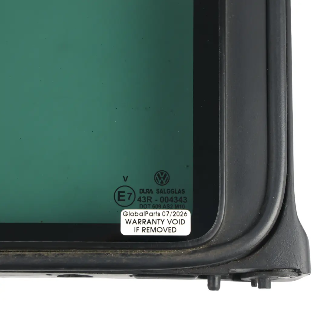 VW Transporter T5 Sliding Side Door Window Part Rear Right O/S AS3 7H0847757AK - SKU 7H0847758AK-1 - Part number 7H0847758AK