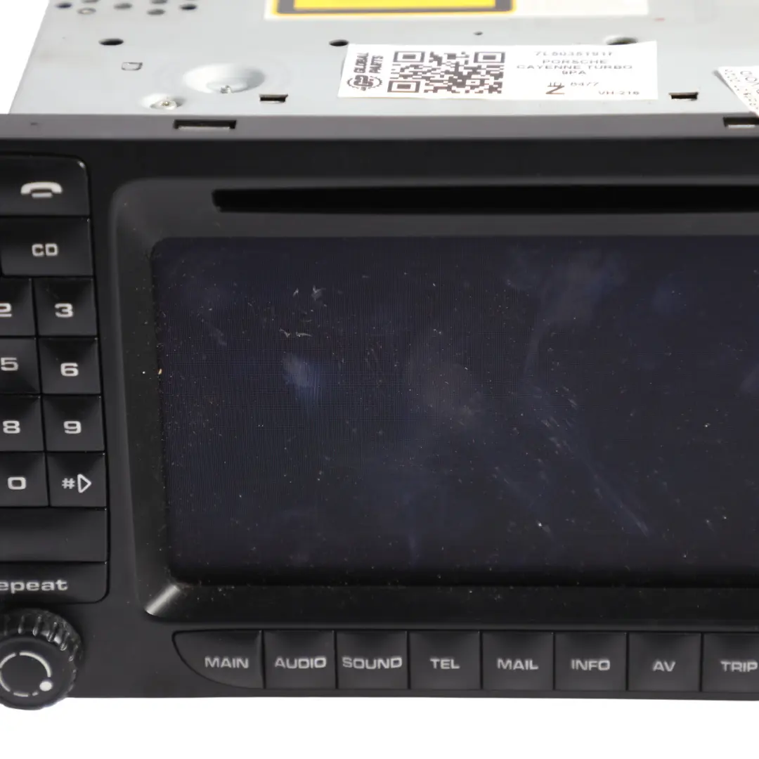Radio GPS Navigation Head Unit to Porsche Cayenne Turbo 955 with Part number 7L5035191F Porsche Cayenne Turbo 955 Radio GPS Navigation Head Unit - SKU 7L5035191F - Part number 7L5035191F
