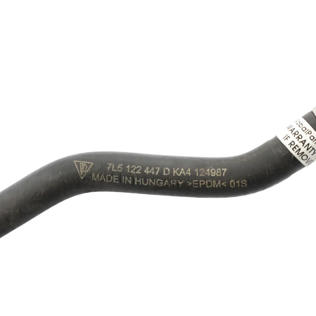 957 Engine Water Coolant Hose Tube Line Pipe to Porsche Cayenne 955 with Part number 7L5122447D Porsche Cayenne 955 957 Engine Water Coolant Hose Tube Line Pipe - SKU 7L5122447D - Part number 7L5122447D