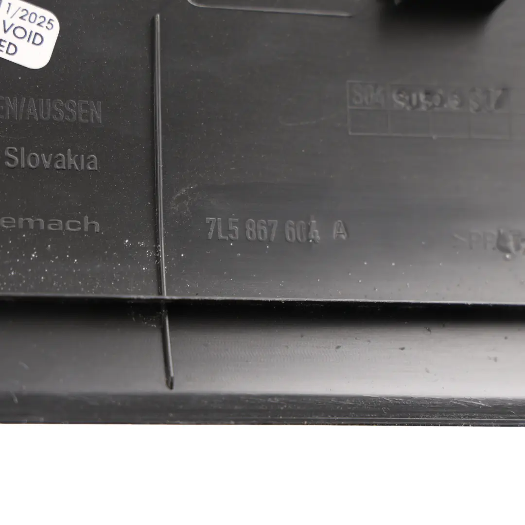 Porsche Cayenne 955 Tailgate Window Upper Cover Trim Black - SKU 7L5867604A - Part number 7L5867604A