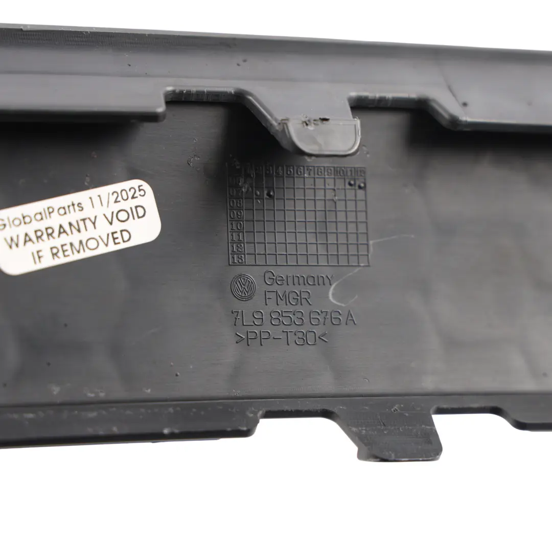 7L Front Bumper Lower Centre Grille Cover Trim to VW Volkswagen Touareg with Part number 7L9853676A VW Volkswagen Touareg 7L Front Bumper Lower Centre Grille Cover Trim - SKU 7L9853676A - Part number 7L9853676A