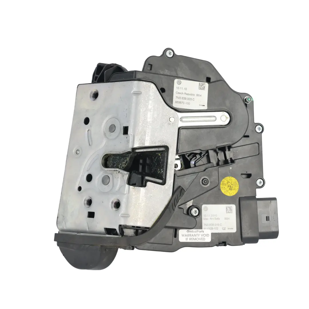 VW Volkswagen Sharan 7N Rear Door Lock Latch Mechanism Right O/S - SKU 7N0839003C - Part number 7N0839003C
