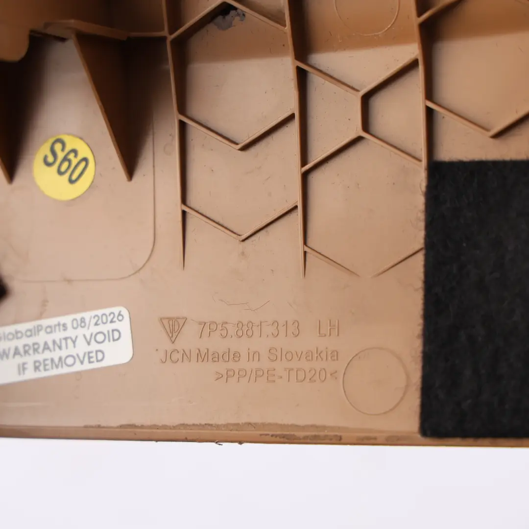 Porsche Cayenne 92A Seat Switch Trim Cover Panel Front Left N/S Beige - SKU 7P5881313 - Part number 7P5881313