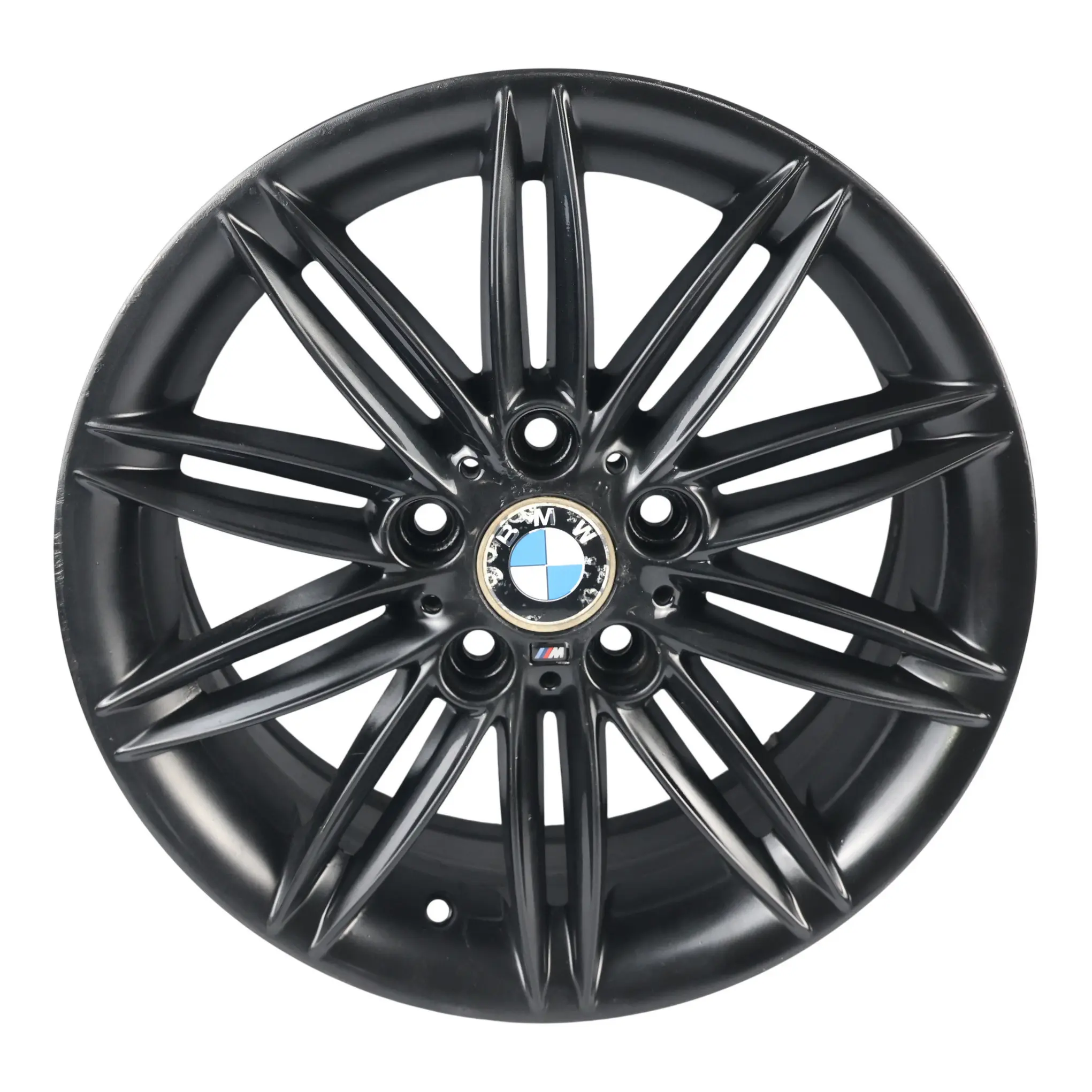 BMW E81 E87 Arrière Roue noire Jante alliage 17" 7,5J ET:47 M Double rayon 207
