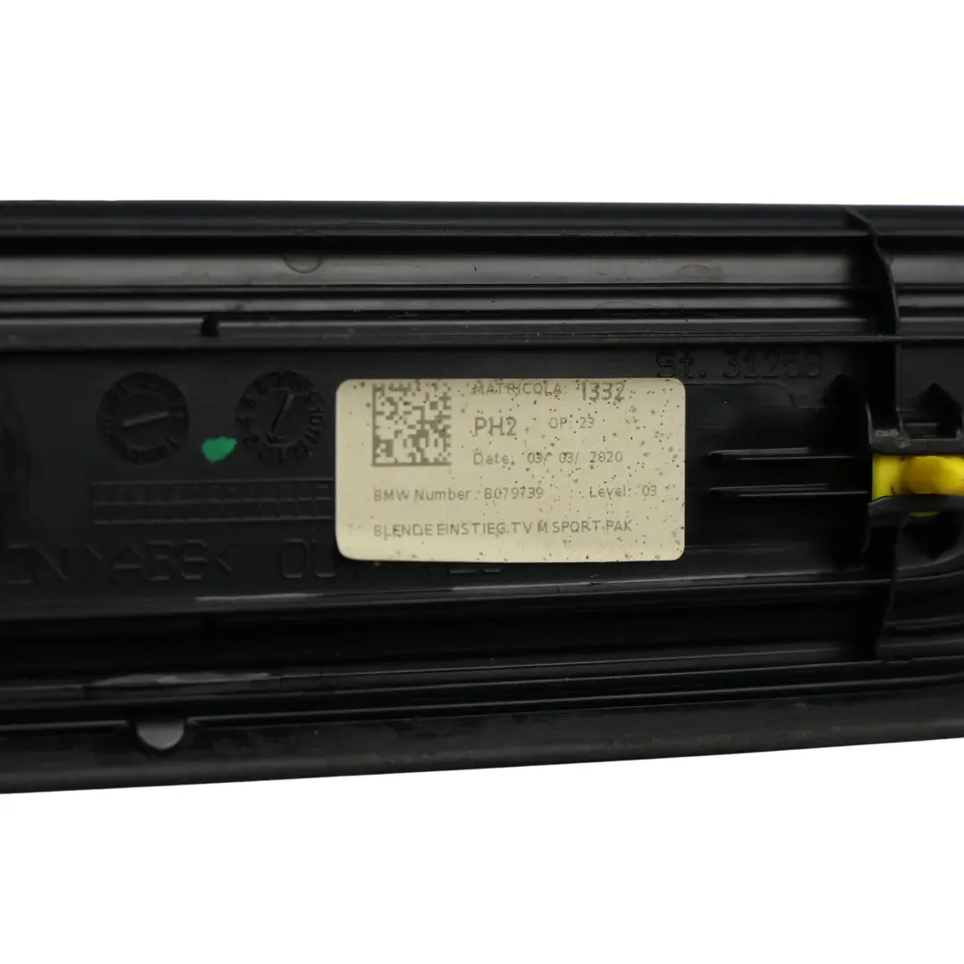 Modanatura Ingresso Porta Anteriore Sinistra Destra SET per BMW G20 G21 G26 con numero di parte 8079739 BMW G20 G21 G26 Modanatura Ingresso Porta Anteriore Sinistra Destra SET - SKU 8079739-1 - Numero di parte 8079739