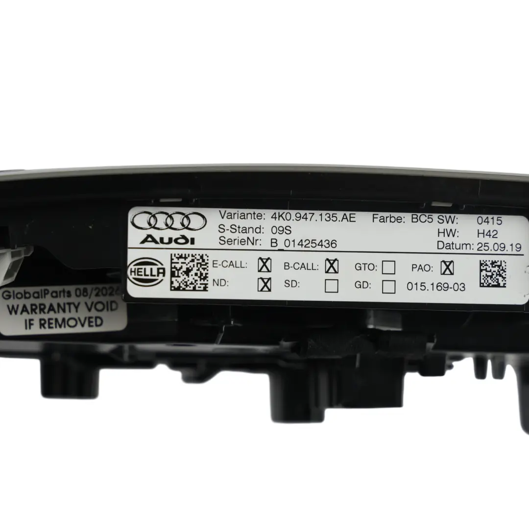 Audi Q5 FY Front Headliner Courtesy Reading Light Lamp Panel 5Q0951177 - SKU 80A947135AE - Part number 80A947135AE