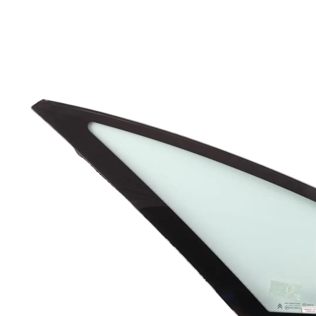 Front Quarter Glass Window Right O/S AS2 to Citroën C4 Grand Picasso with Part number 8116LR Citroën C4 Grand Picasso Front Quarter Glass Window Right O/S AS2 - SKU 8116LR - Part number 8116LR