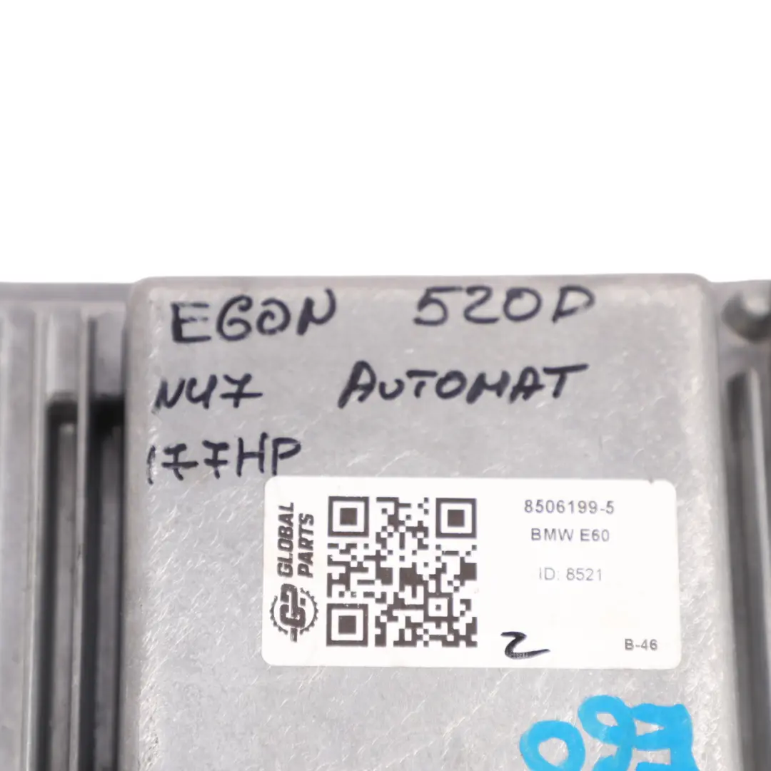 BMW E60 E61 LCI 520d Diesel N47 177HP Engine Module ECU DDE Automatic - SKU 8506199-5 - Part number 8506199