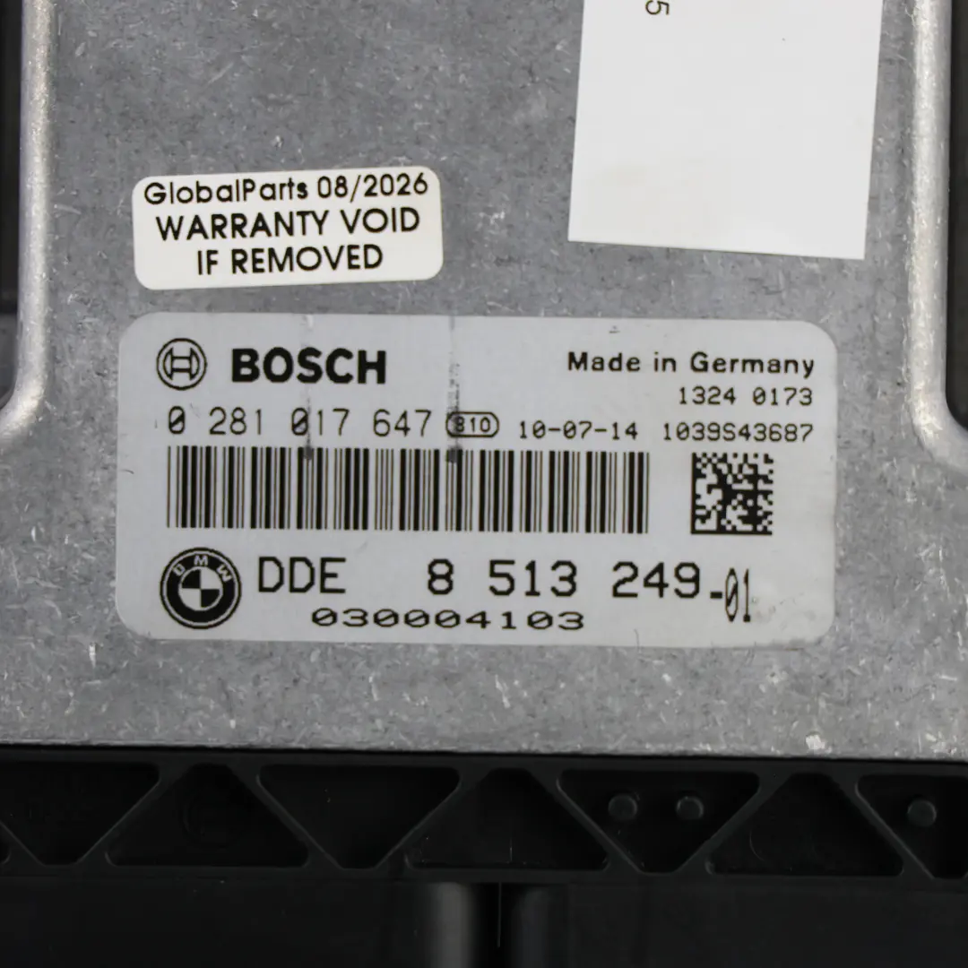 BMW X3 F25 20dX Diesel N47N 184HP Modulo Motore ECU DDE Automatico - SKU 8513249 - Numero di parte 8513249