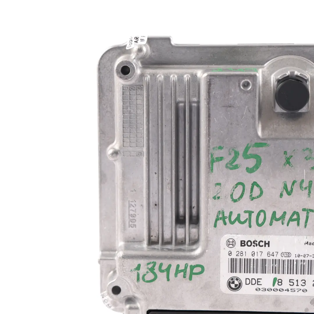 BMW X3 F25 20dX Diesel N47N 184HP Engine Module ECU DDE Automatic - SKU 8513249 - Part number 8513249