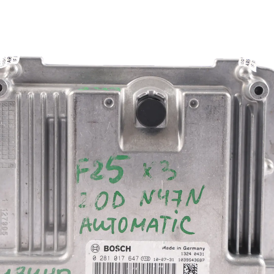 BMW X3 F25 20dX Diesel N47N 184HP Engine Module ECU DDE Automatic - SKU 8513249 - Part number 8513249