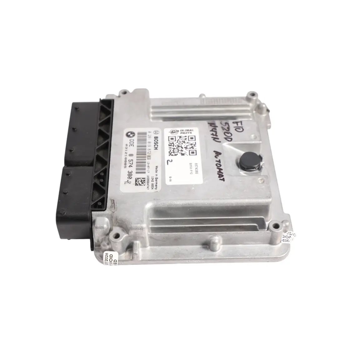 BMW F10 520d N47N 184HP Engine Control Unit ECU DDE Automatic - SKU 8574380 - Part number 8574380
