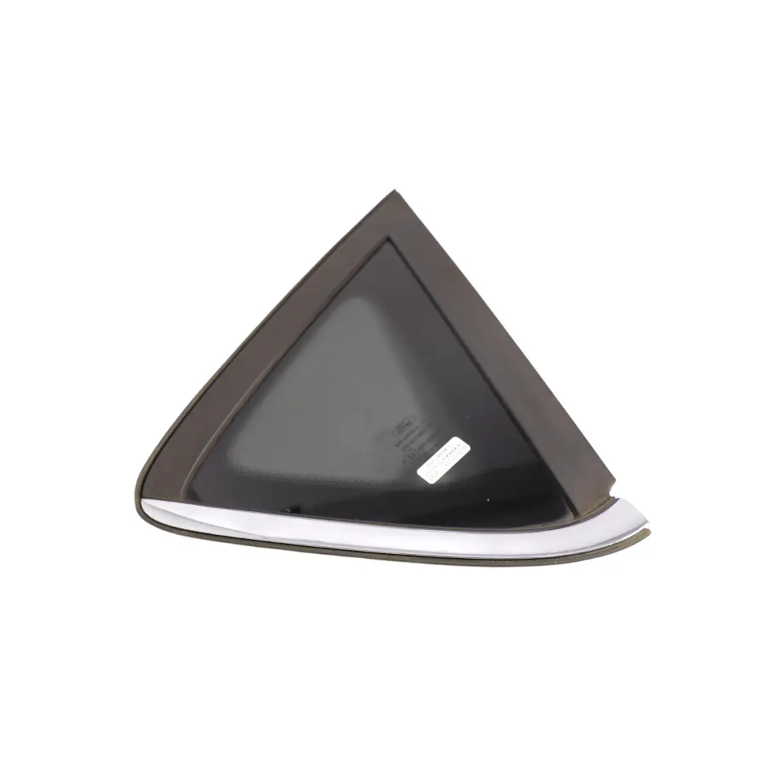 Quarter Glass Window Tinted Chrome Right O/S to Ford Fiesta Mk7 Rear with Part number 8A61-A29750-B Ford Fiesta Mk7 Rear Quarter Glass Window Tinted Chrome Right O/S - SKU 8A61-A29750-B - Part number 8A61-A29750-B