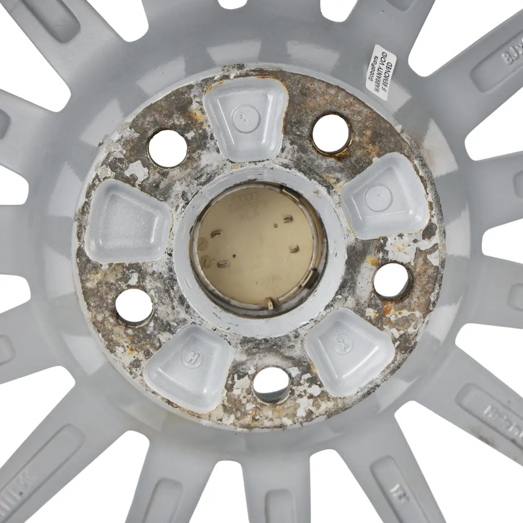 Alloy Wheel Rim 18" 8J ET:43 15 Spoke Silver to Audi A4 B7 A6 C6 with Part number 8E0601025AT Audi A4 B7 A6 C6 Alloy Wheel Rim 18" 8J ET:43 15 Spoke Silver - SKU 8E0601025AT-2 - Part number 8E0601025AT